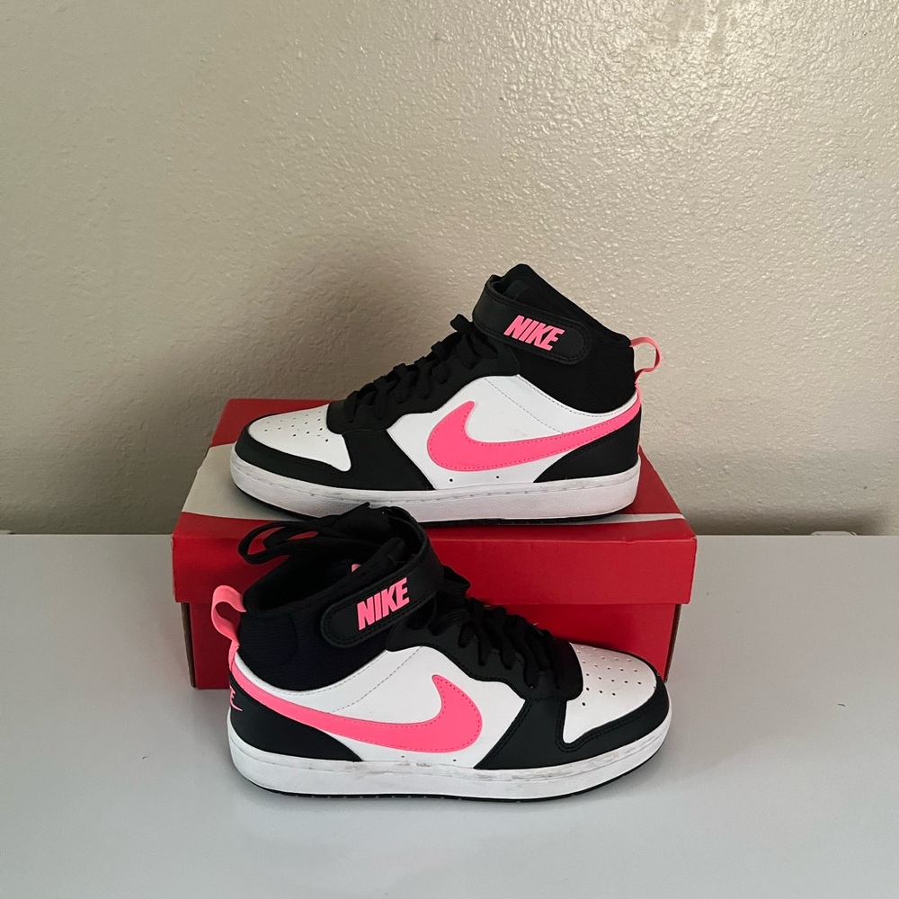 Nike Black and Pink High-Tops